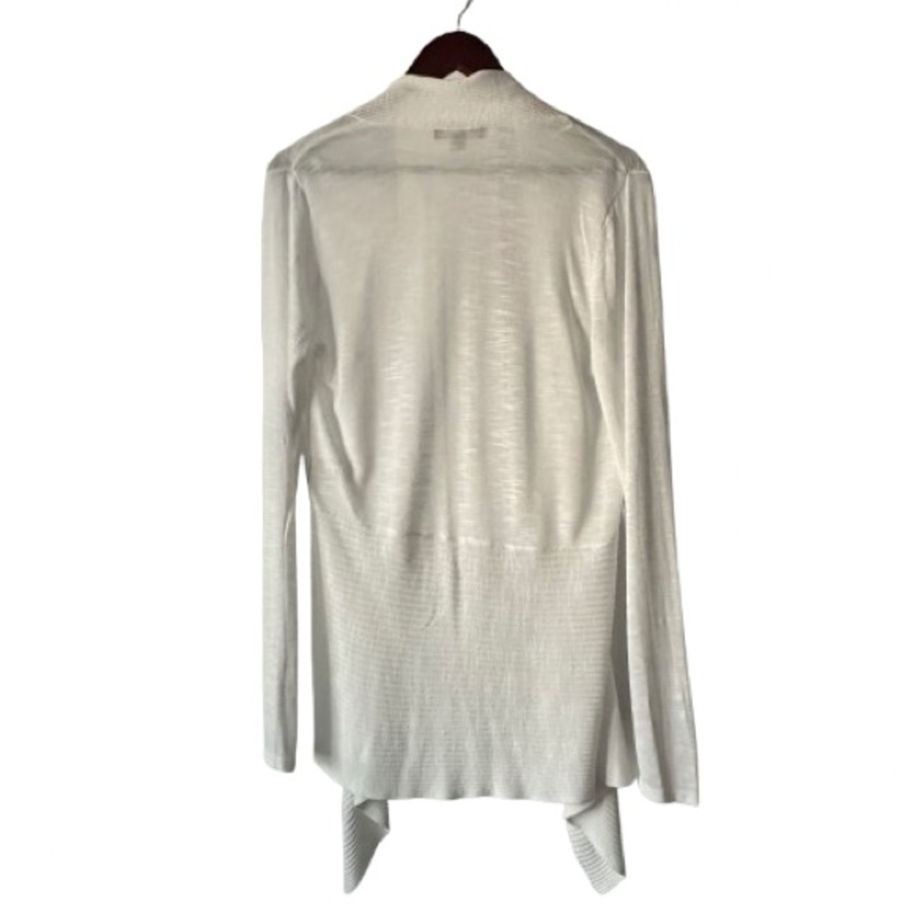 INC International Concepts Women's M White Sleeved Open Front Cardigan Sweater - Picture 6 of 11